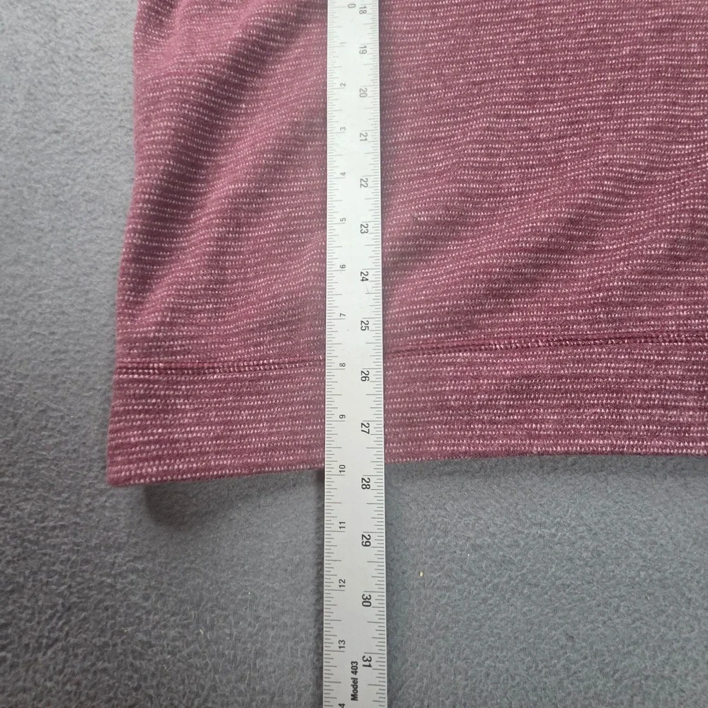 Tommy Bahama Reversible Quarter Zip Pullover Mens XL Burgundy Striped Sweater